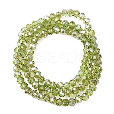 Electroplate Glass Beads Strands EGLA-A034-T4mm-K15-1