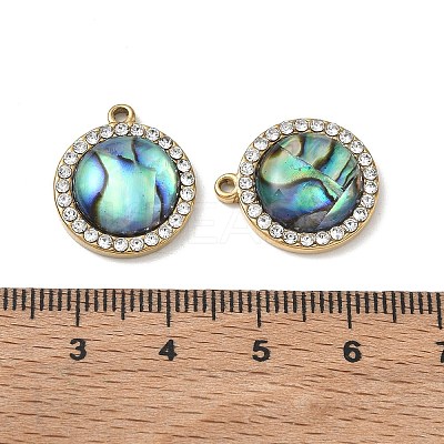 Natural Paua Shell Pendants SA-CBA11D7-19B-G-1