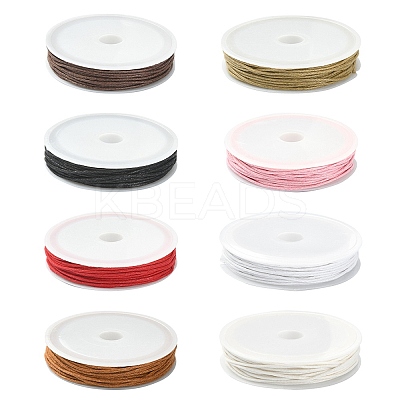 8 Rolls 8 Colors Waxed Cotton Cords YC-YW0001-04-1