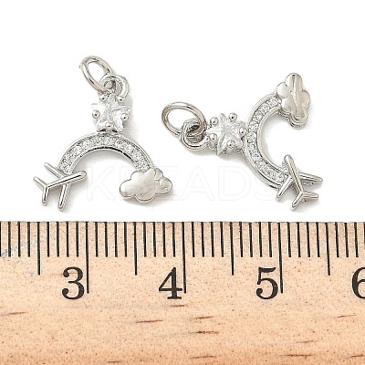 Brass Micro Pave Cubic Zirconia Pendants LS-KK-Z120-30P-1