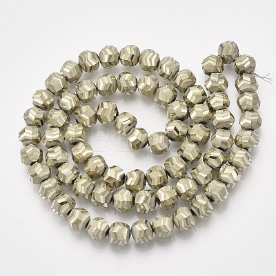 Electroplate Glass Beads Strands EGLA-T018-01-B03-1