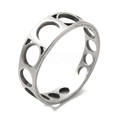 Non-Tarnish 201 Stainless Steel Finger Rings RJEW-G278-04P-1