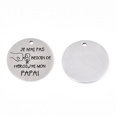 Non-Tarnish 201 Stainless Steel Pendants LS-STAS-T064-38P-13-1