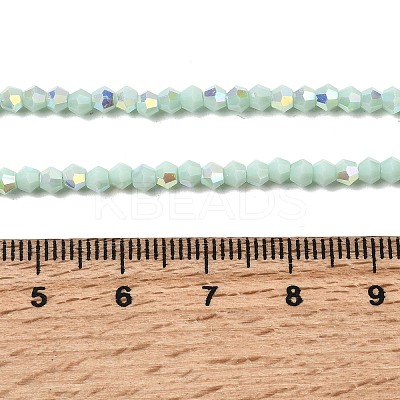 AB Color Plated Opaque Glass Beads Strands GLAA-G127-02K-1