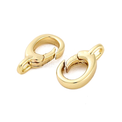 Brass Spring Gate Rings KK-J301-14G-01-1