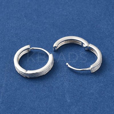 999 Fine Silver Hoop Earrings for Women EJEW-G372-01S-1