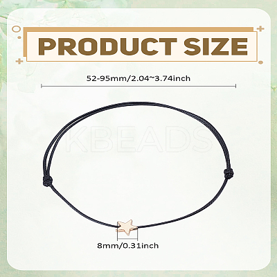 1Pc Adjustable Waxed Cord Bracelets BJEW-LP0002-41A-1