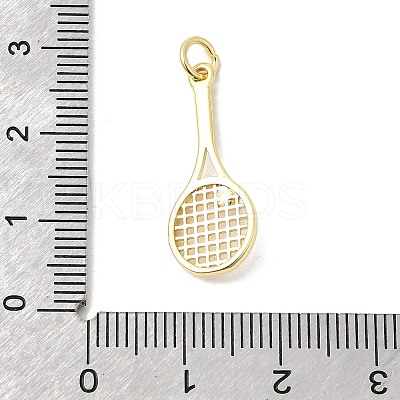 Brass with ABS Plastic Imitation Pearl Pendants KK-P343-07G-1