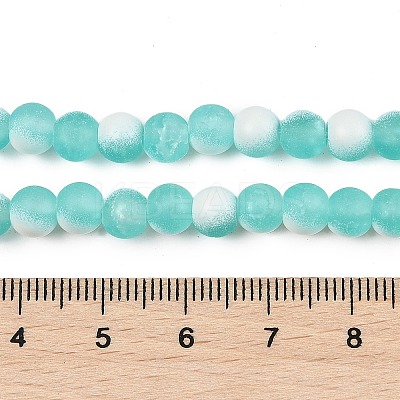 Frosted Crackle Glass Beads Strands GLAA-U001-8mm-M02-1