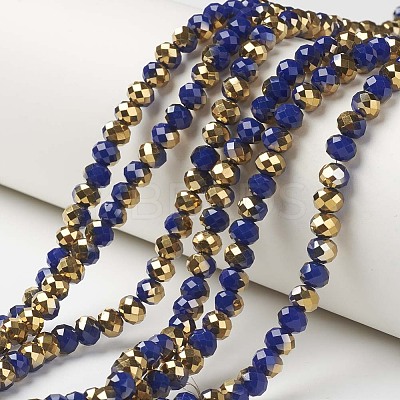 Electroplate Opaque Glass Beads Strands EGLA-A034-P3mm-O03-1