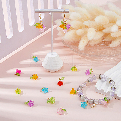 100Pcs Transparent Acrylic Charms PALLOY-DC00041-1