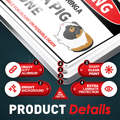 UV Protected & Waterproof Aluminum Warning Signs AJEW-WH0111-K32-1