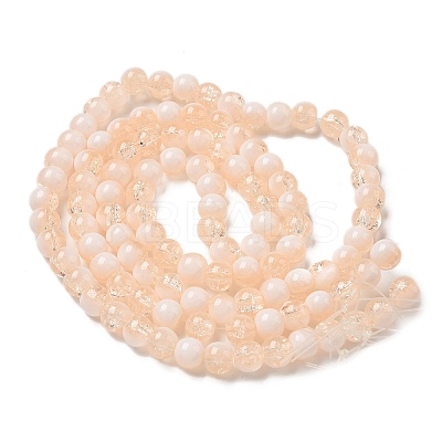 Crackle Glass Beads Strands GLAA-U001-8mm-05-1