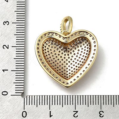 Brass Micro Pave Cubic Zirconia Pendants KK-C090-44G-1