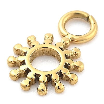 Ion Plating(IP) 304 Stainless Steel Charms STAS-P379-04F-G-1