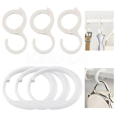 6Pcs 2 Style Plastic Hook Hangers FIND-WR0010-29-1