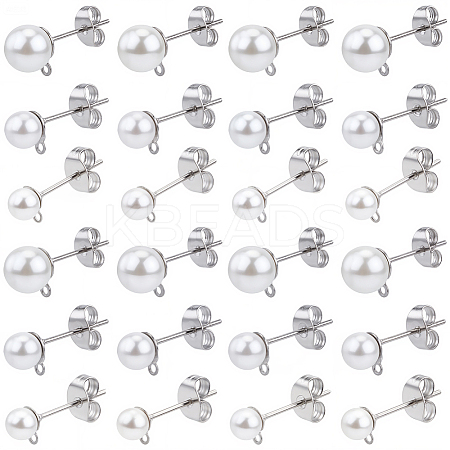 304 Stainless Steel Stud Earring Findings EJEW-SP0001-17L-1