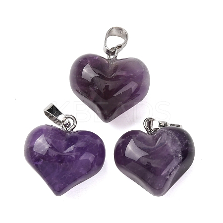 Natural Amethyst Pendants G-B188-04P-02-1