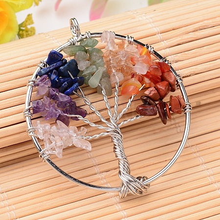 Natural & Synthetic Gemstone Big Pendants G-F265-05D-1