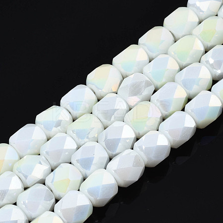 Electroplate Glass Beads Strands EGLA-N002-13-A13-1