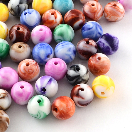 Opaque Acrylic Beads SACR-R853-14mm-M-1