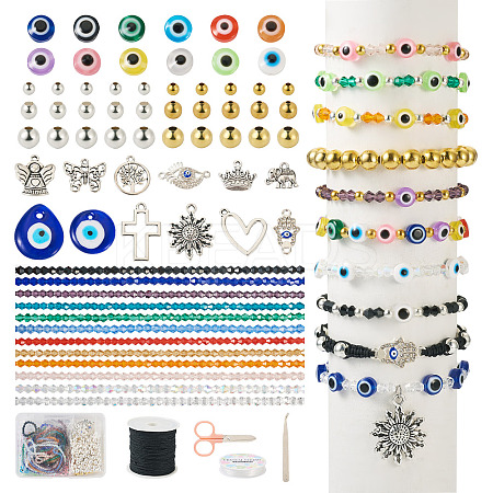 DIY Evil Eye Bracelet Making Kit DIY-TA0004-43-1
