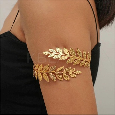 Leaf Alloy Arm Cuff Bangles for Women FS-WG391C2-01-1