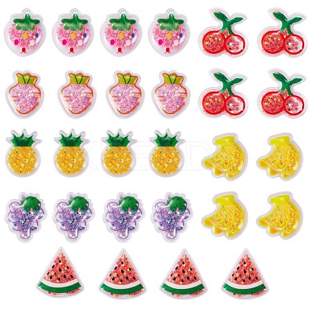 28Pcs Transparent PVC Plastic Cabochons JX139A-1