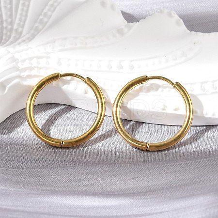 304 Stainless Steel Huggie Hoop Earrings LS-EJEW-G272-02-16mm-G-1