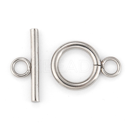 Tarnish Resistant 304 Stainless Steel Toggle Clasps X-STAS-F114-04P-B-1
