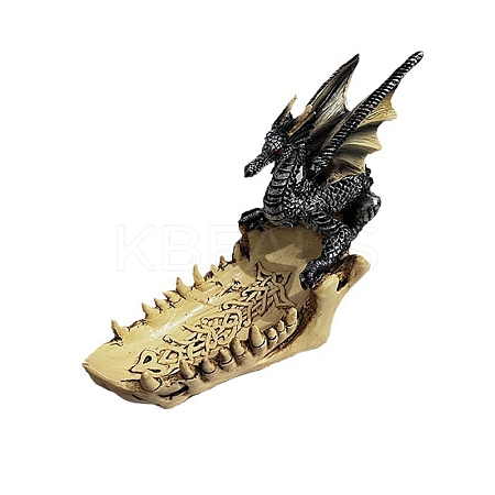 Resin Dragon Boat Trays Figurines Statue for Home Office Desktop Decoration PW-WG88418-01-1
