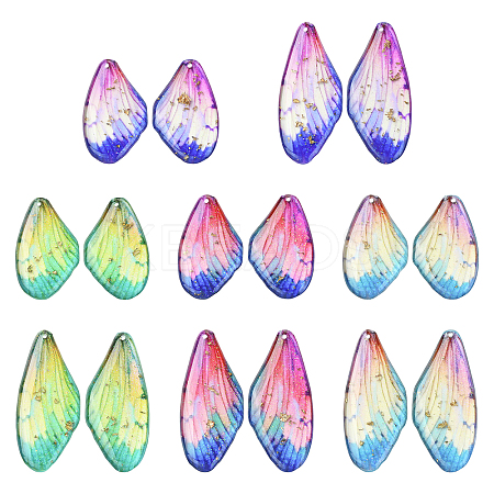 4 Sets Epoxy Resin Pendants RESI-CJ0005-18-1