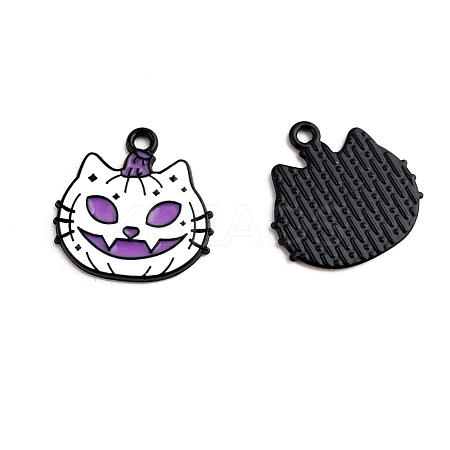 Halloween Theme Alloy Enamel Pendants HAWE-PW0001-081B-1