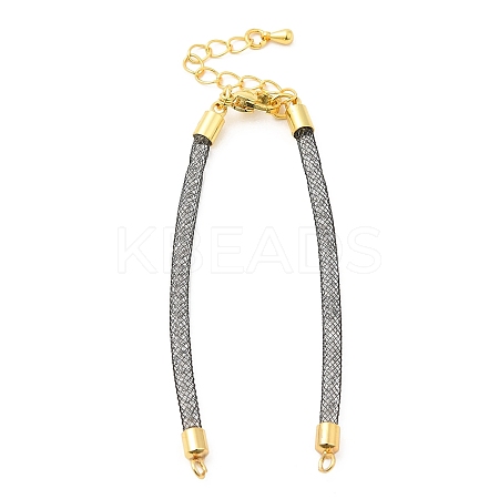 Brass Mesh Chain Link Bracelet Making DIY-B066-01G-03-1