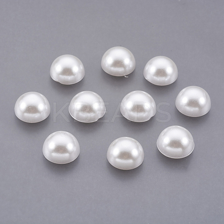 ABS Plastic Imitation Pearl Cabochons SACR-S738-11mm-Z9-1
