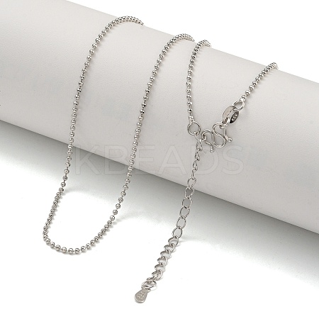 Brass Ball Chain Necklaces for Women NJEW-U011-12P-1