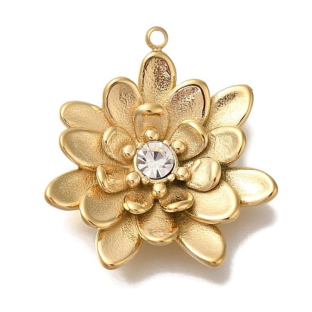 Ion Plating(IP) 304 Stainless Steel Rhinestone Pendants STAS-P371-057B-G-1
