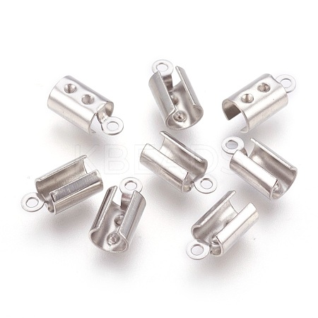 Tarnish Resistant 304 Stainless Steel Folding Crimp Ends X-STAS-P207-03P-A-1