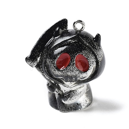Halloween Theme Baking Paint Resin Pendants RESI-G103-01A-1