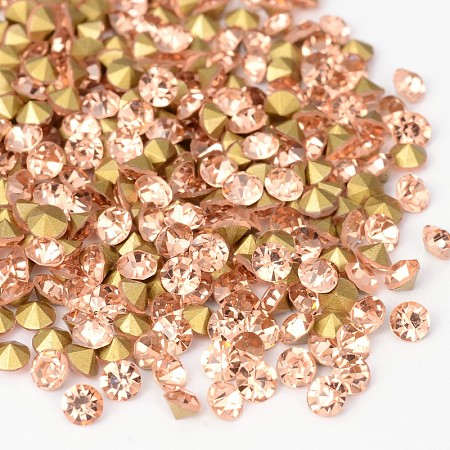 Back Plated Grade A Diamond Glass Pointed Rhinestone LS-RGLA-SS18-023-1