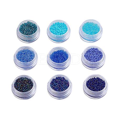 1 Pound 9 Mixed Color 12/0 Grade A Glass Seed Beads DIY-X0272-2mm-02-1