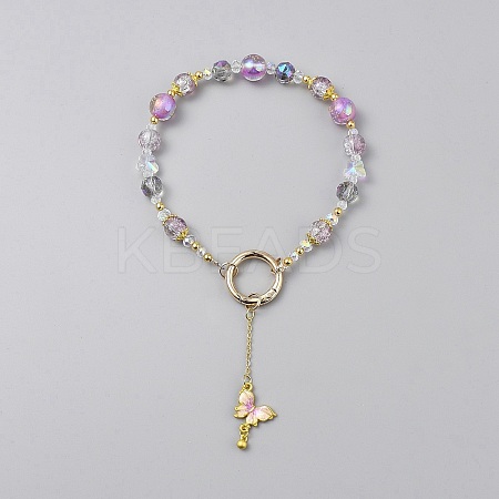 Glass & Acrylic Beaded Mobile Phone Straps AJEW-SZC0003-05A-1