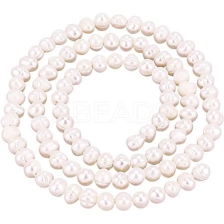 1 Strand Grade A Natural Cultured Freshwater Pearl Beads Strands PEAR-NB0001-08-1