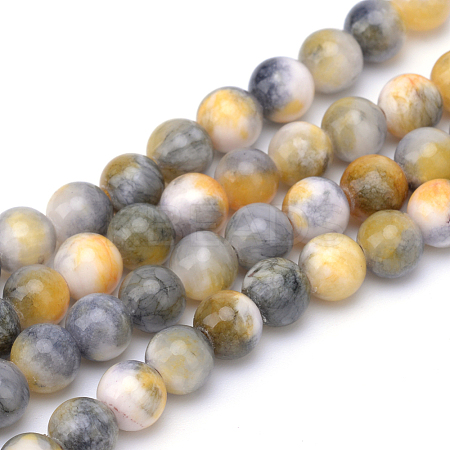 Natural Dyed Persian Jade Gemstone Bead Strands G-R271-6mm-XP26-1