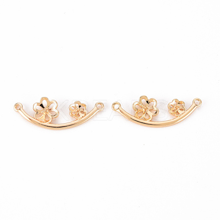 Brass Screw Eye Peg Bails Links Connectors KK-T062-114G-NF-1