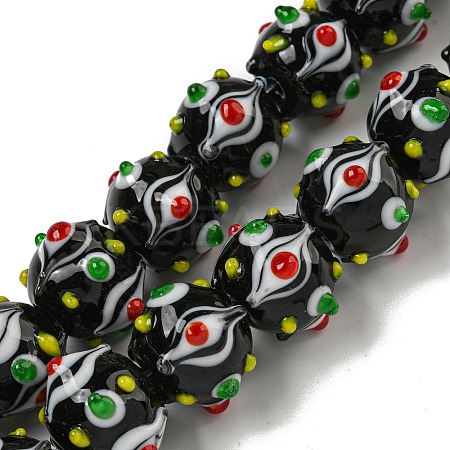Handmade Lampwork Beads Strands LAMP-N025-05F-1