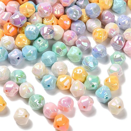 UV Plated Opaque Acrylic Beads OACR-P032-03M-1