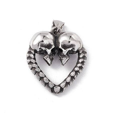 304 Stainless Steel Manual Polishing Pendants X-STAS-G267-17AS-1