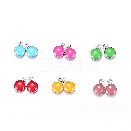 304 Stainless Steel Enamel Charms STAS-N0013-10P-1