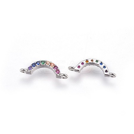 Brass Cubic Zirconia Links ZIRC-E162-13P-1